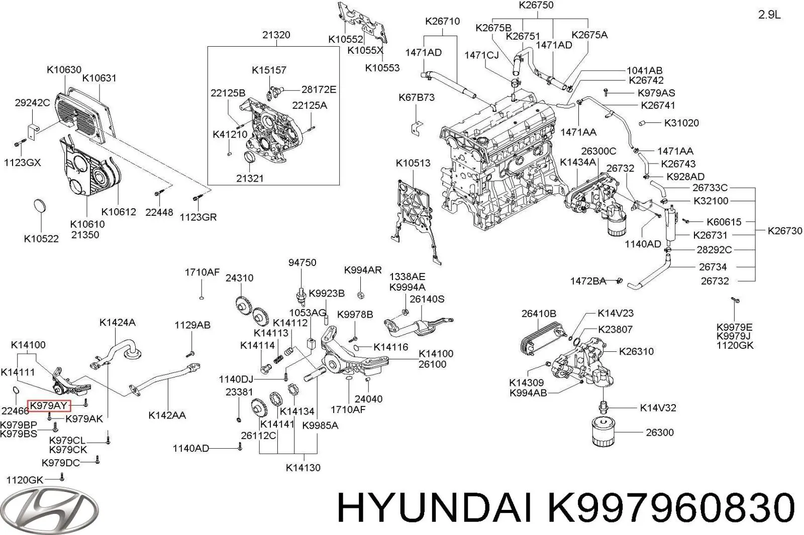 Купить K997960830 Hyundai/Kia 