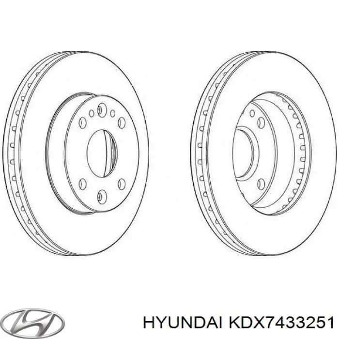 Купить KDX7433251 Hyundai/Kia Ротор тормозной