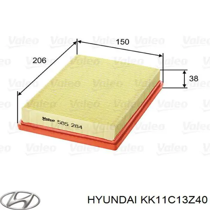 Купить KK11C13Z40 Hyundai/Kia Автомобильный фильтр воздуха