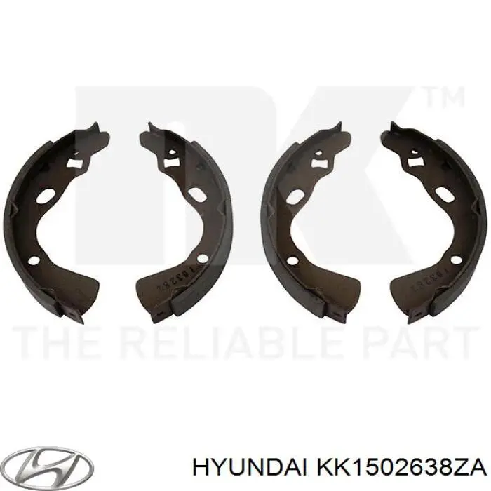 Задние барабанные колодки KK1502638ZA Hyundai/Kia