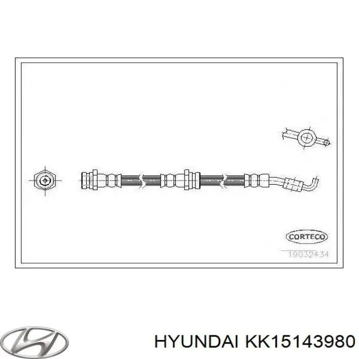 Шланг тормозной передний Hyundai/Kia KK15143980 цена, от 15.57 USD