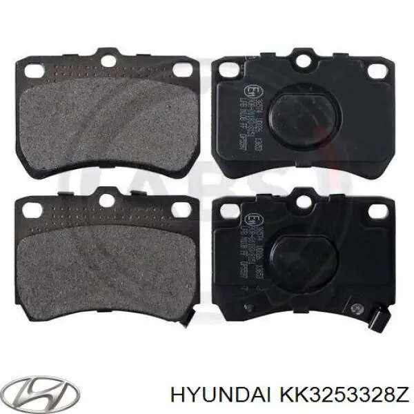 KK3253328Z Hyundai/Kia sapatas do freio dianteiras de disco