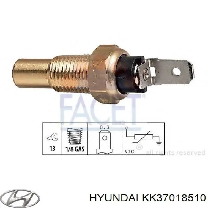 KK37018510 Hyundai/Kia датчик температуры охлаждающей жидкости