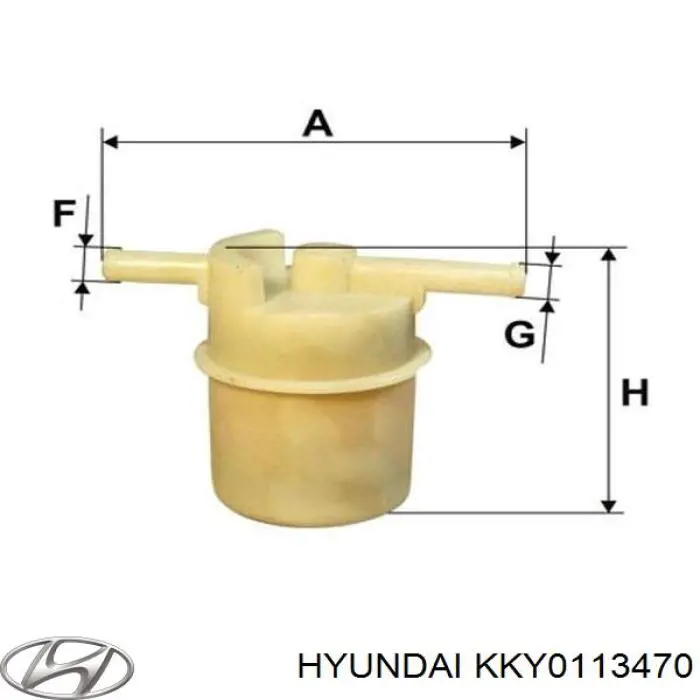 KKY0113470 Hyundai/Kia топливный фильтр