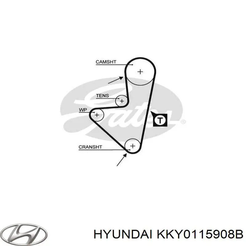 Ремень генератора OK75615907 Hyundai/Kia