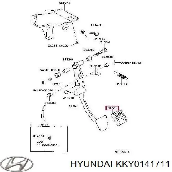  Hyundai/Kia KKY0141711 цена, от 2.82 USD