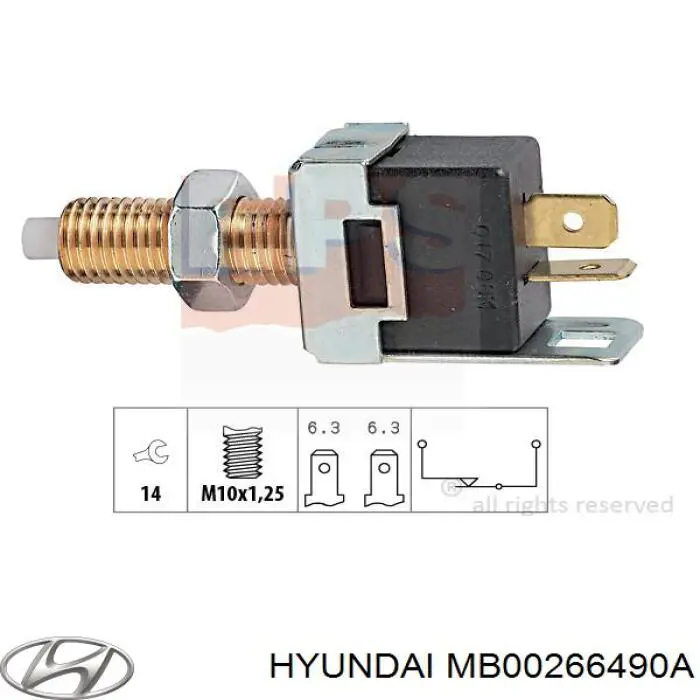 Датчик включения стопсигнала MB00266490A Hyundai/Kia