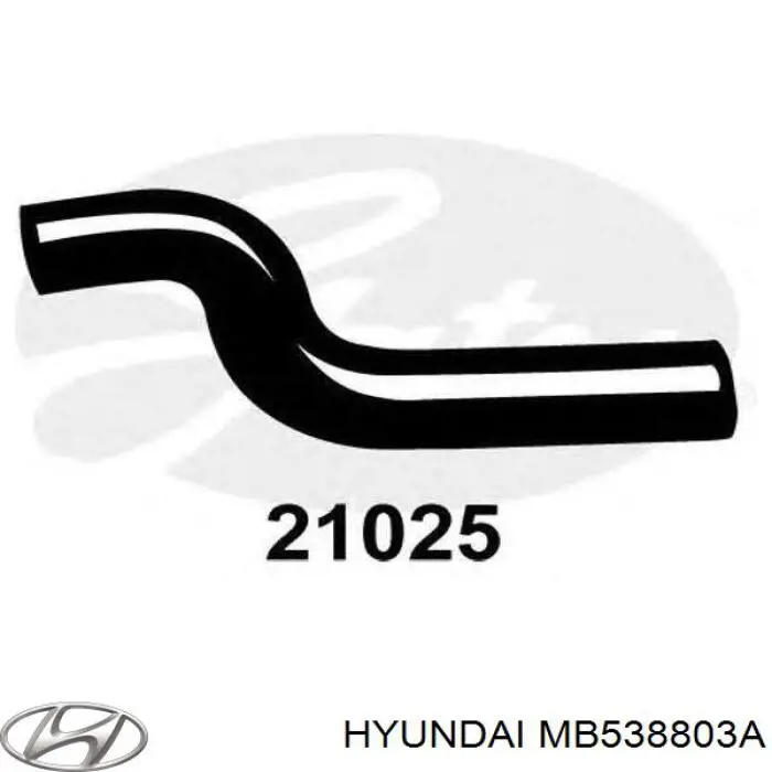 Патрубок радиатора MB538803A Hyundai/Kia