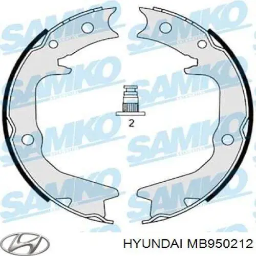 MB950212 Hyundai/Kia задние барабанные колодки