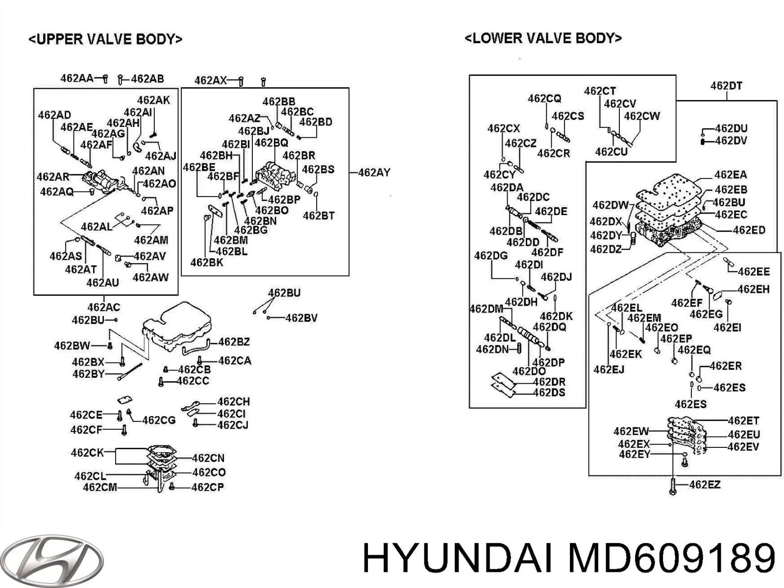 MD609189 Hyundai/Kia filtro da caixa automática de mudança