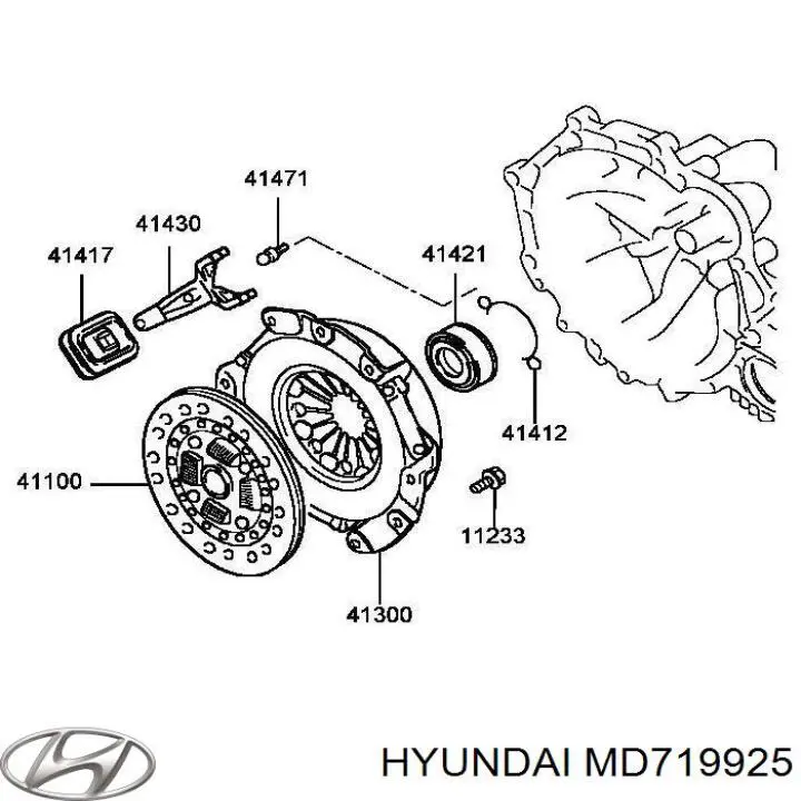 Выжимной подшипник MD719925 Hyundai/Kia