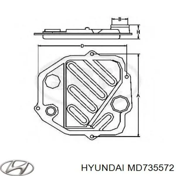 Фильтр коробки автомат Hyundai/Kia MD735572 цена, от 12.73 USD