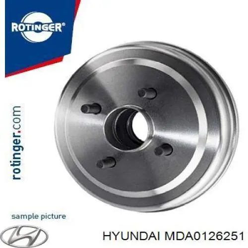 Тормозной барабан MDA0126251 Hyundai/Kia