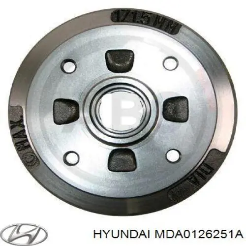 Купить MDA0126251A Hyundai/Kia Тормозной барабан