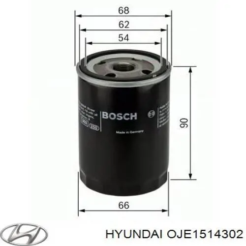 OJE1514302 Hyundai/Kia масляный фильтр