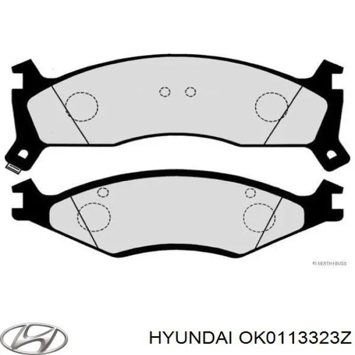 Передние тормозные колодки OK0113323Z Hyundai/Kia