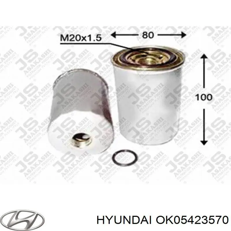 Топливный фильтр OK05423570 Hyundai/Kia