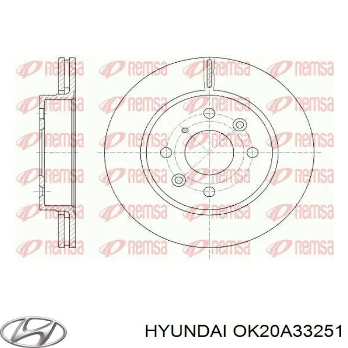 Купить OK20A33251 Hyundai/Kia Ротор тормозной