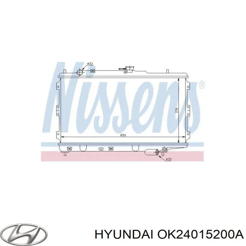 Радиатор OK24015200A Hyundai/Kia