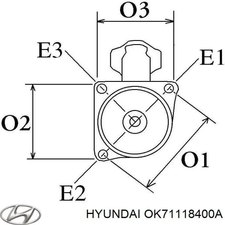 Стартер OK71118400A Hyundai/Kia