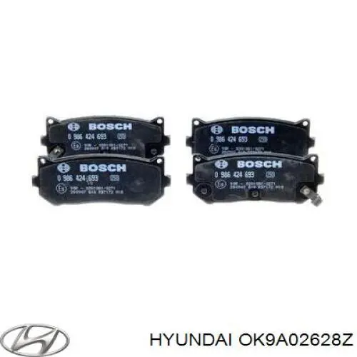 Задние дисковые колодки Hyundai/Kia OK9A02628Z