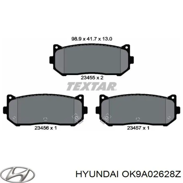Колодки дисковые  Hyundai/Kia OK9A02628Z цена, от 13.61 USD