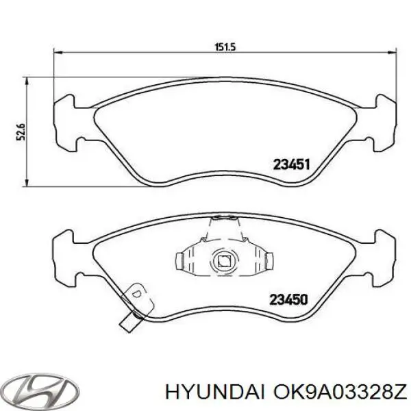 OK9A03328Z Hyundai/Kia передние тормозные колодки