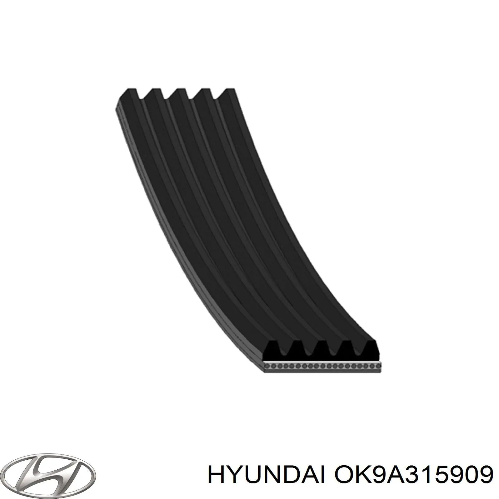 Ремень генератора OK9A315909 Hyundai/Kia