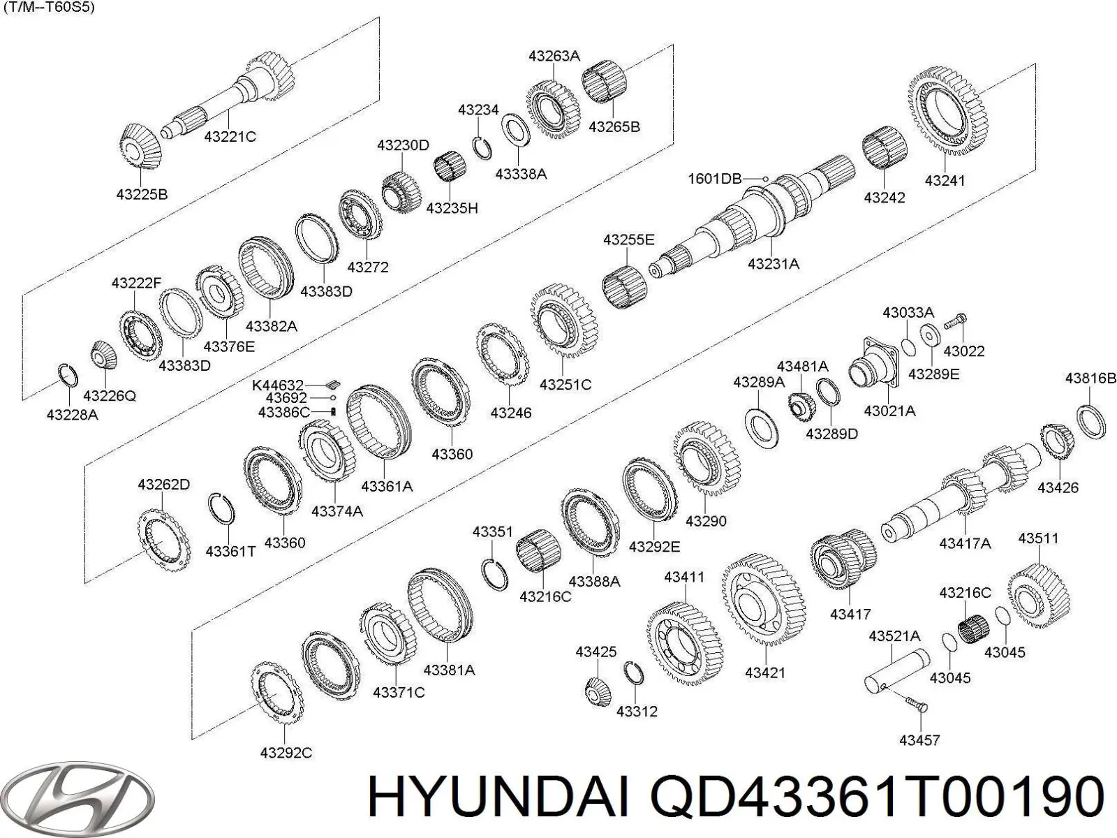  QD43361T00190 Hyundai/Kia