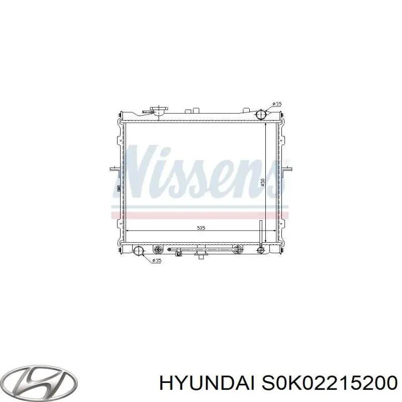 Радиатор охлаждения двигателя Hyundai/Kia S0K02215200 цена, от 3089.91 UAH