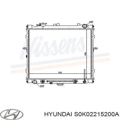 S0K02215200A Hyundai/Kia радиатор