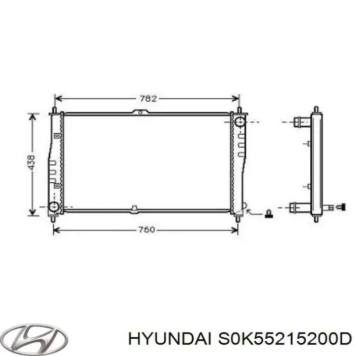 Радиатор S0K55215200D Hyundai/Kia