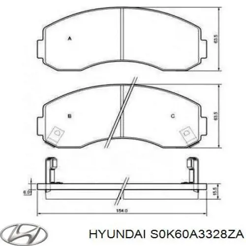 S0K60A3328ZA Hyundai/Kia Колодки передние