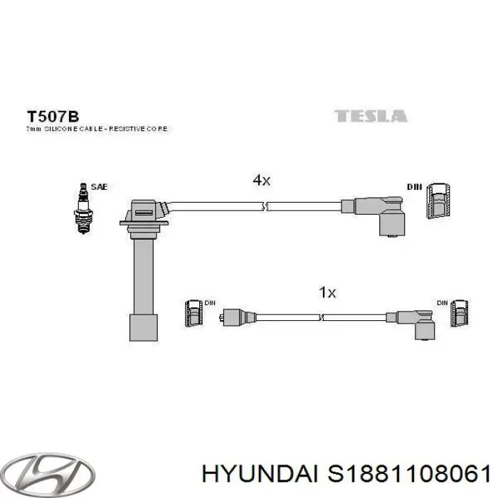 Свечи зажигания S1881108061 Hyundai/Kia