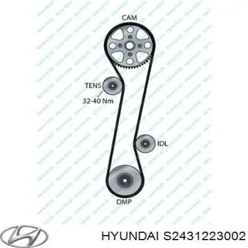 Купить S2431223002 Hyundai/Kia Ремень газораспределительного механизма