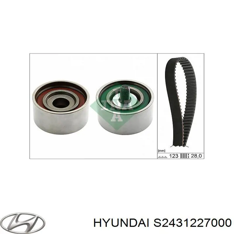 Зубчатый ремень Hyundai/Kia S2431227000 цена, от 20.41 USD