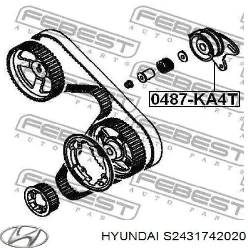 S2431742020 Hyundai/Kia Ролик натяжителя ремня ГРМ