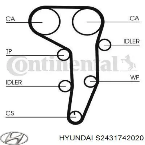 Ролик натяжителя ремня газораспределения Hyundai/Kia S2431742020 цена, от 17.63 USD