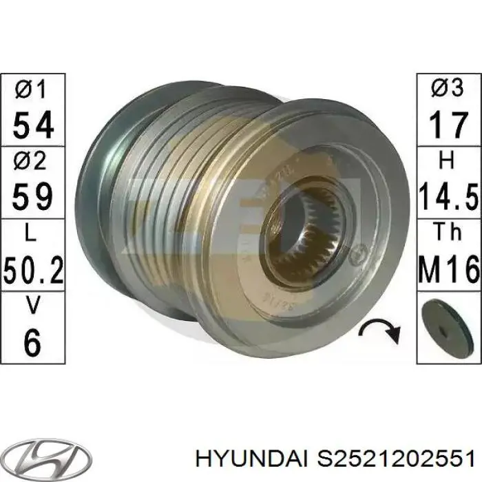 Клиновый ремень Hyundai/Kia S2521202551 цена, от 4.75 USD
