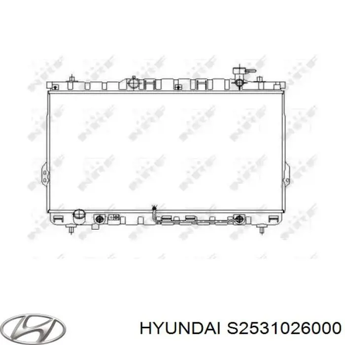 Купить S2531026000 Hyundai/Kia Радиатор водяной