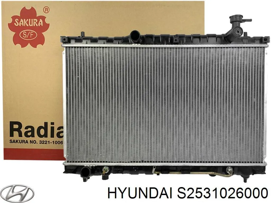 Радиатор S2531026000 Hyundai/Kia