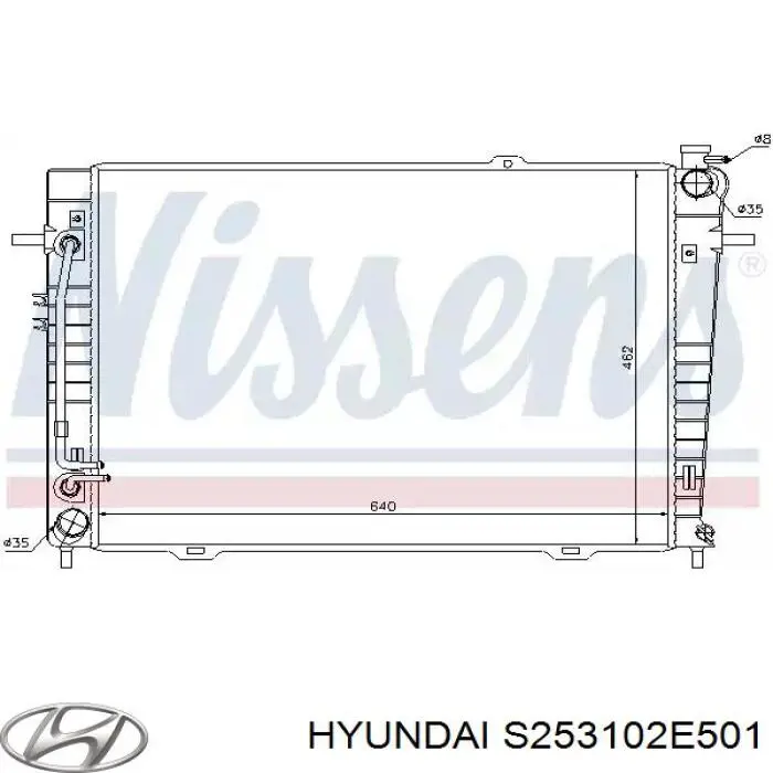 Радиатор S253102E501 Hyundai/Kia