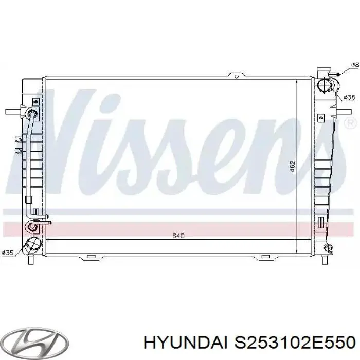 Радиатор охлаждения двигателя Hyundai/Kia S253102E550 цена, от 123.84 USD