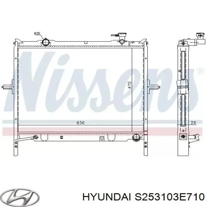 Радиатор S253103E710 Hyundai/Kia