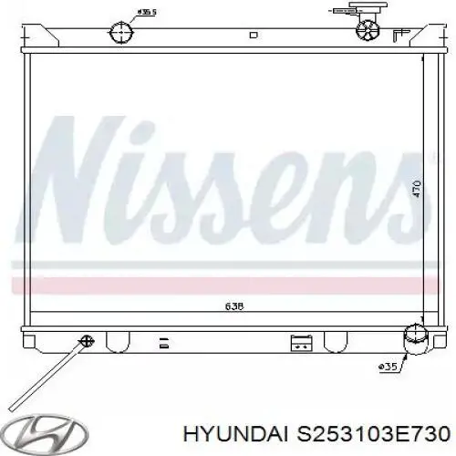 Радиатор охлаждения двигателя Hyundai/Kia S253103E730 цена, от 120.63 USD