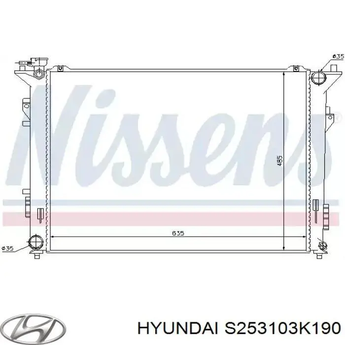 Радиатор охлаждения двигателя Hyundai/Kia S253103K190 цена, от 82.99 USD
