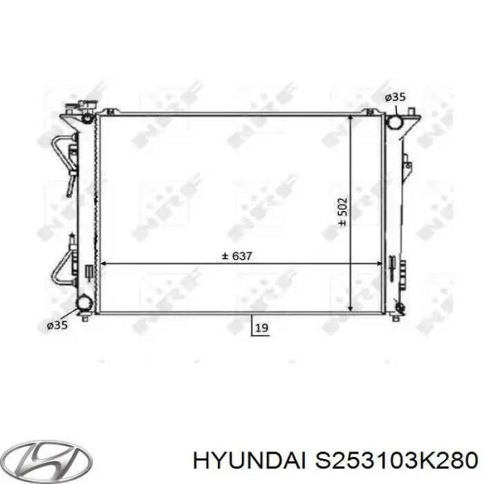 Радиатор охлаждения двигателя Hyundai/Kia S253103K280 цена, от 84.06 USD