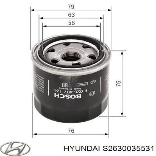 S2630035531 Hyundai/Kia масляный фильтр