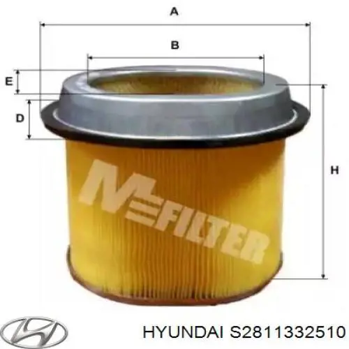 Фильтр воздушный Hyundai/Kia S2811332510