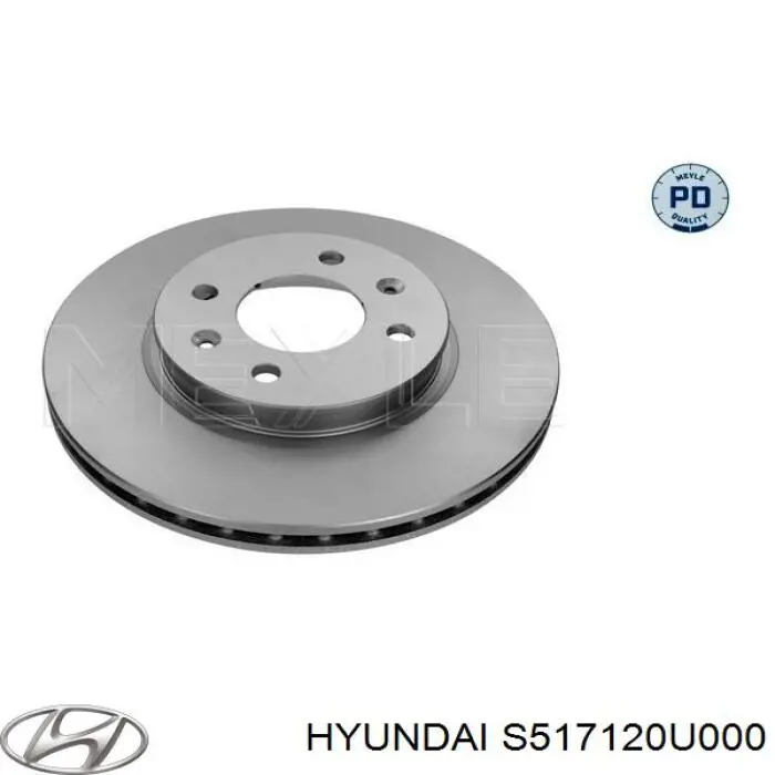S517120U000 Hyundai/Kia диск тормозной передний